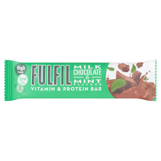 15 x Fulfil Milk Chocolate & Mint Vitamin & Protein Bar 55Gm