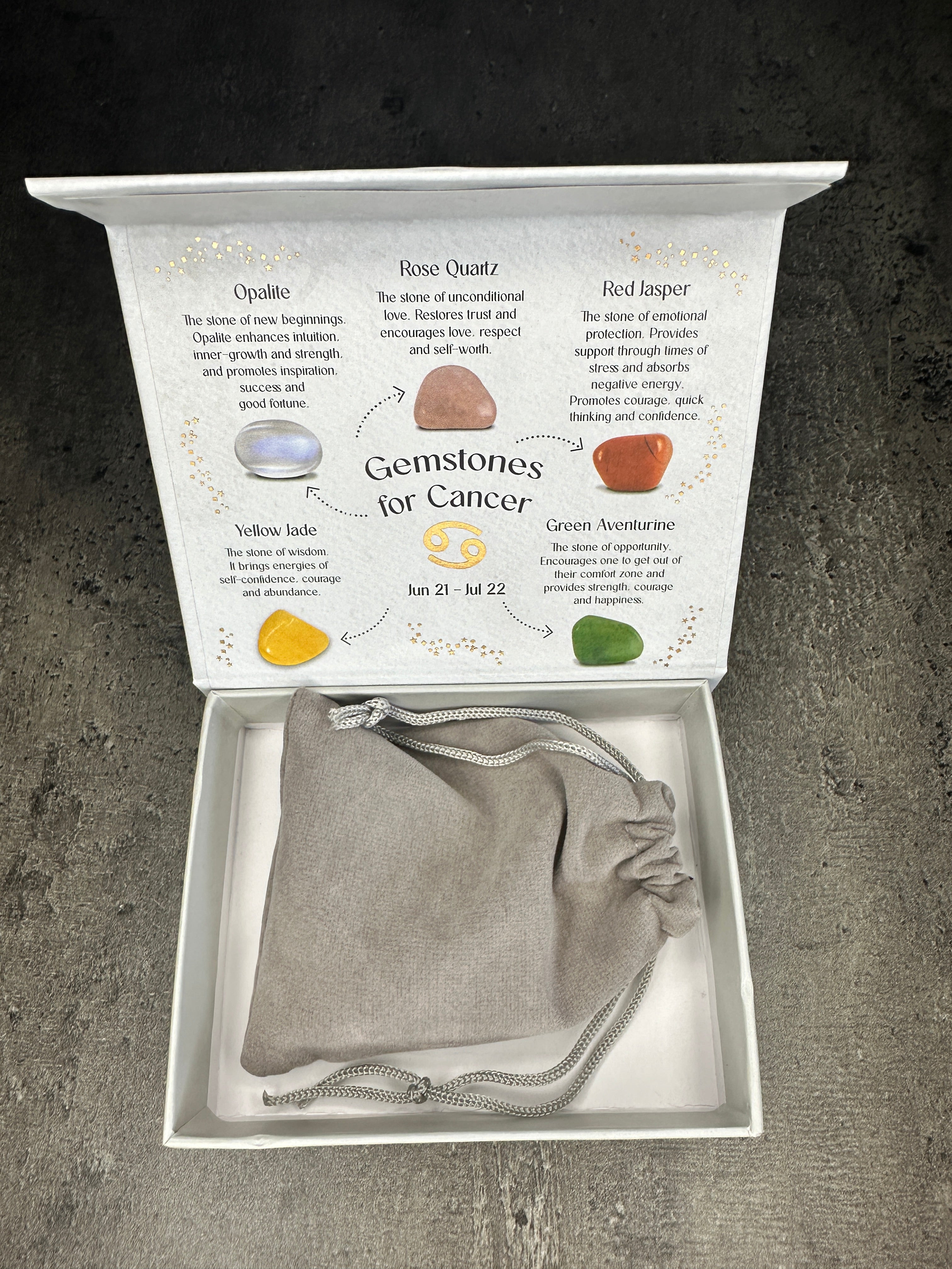 Cancer crystal tumblestone gift set - Bundle