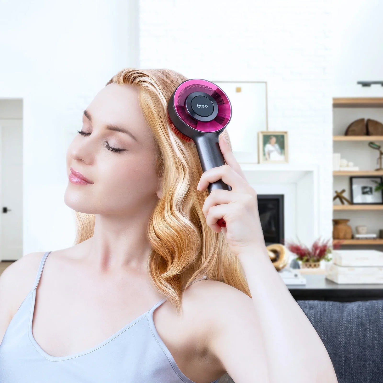 Breo Scalp 3 – Premium Electric Scalp Massager Brush with Red Light & Oil Applicator