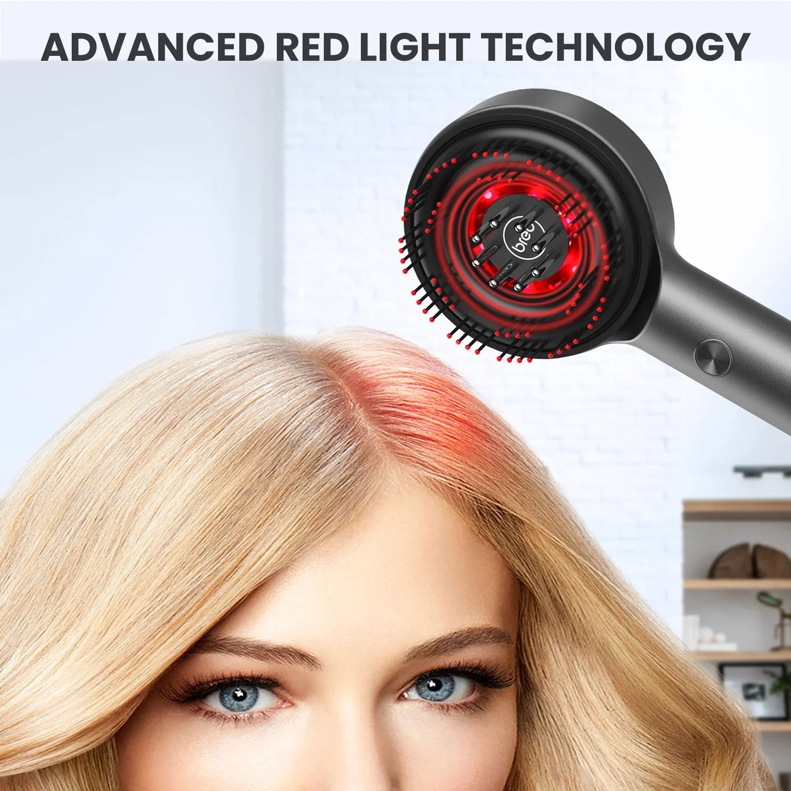 Breo Scalp 3 – Premium Electric Scalp Massager Brush with Red Light & Oil Applicator
