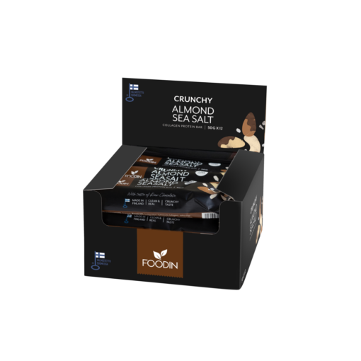 12 x Foodin Collagen Protein Bar Almond Seasalt - 50g