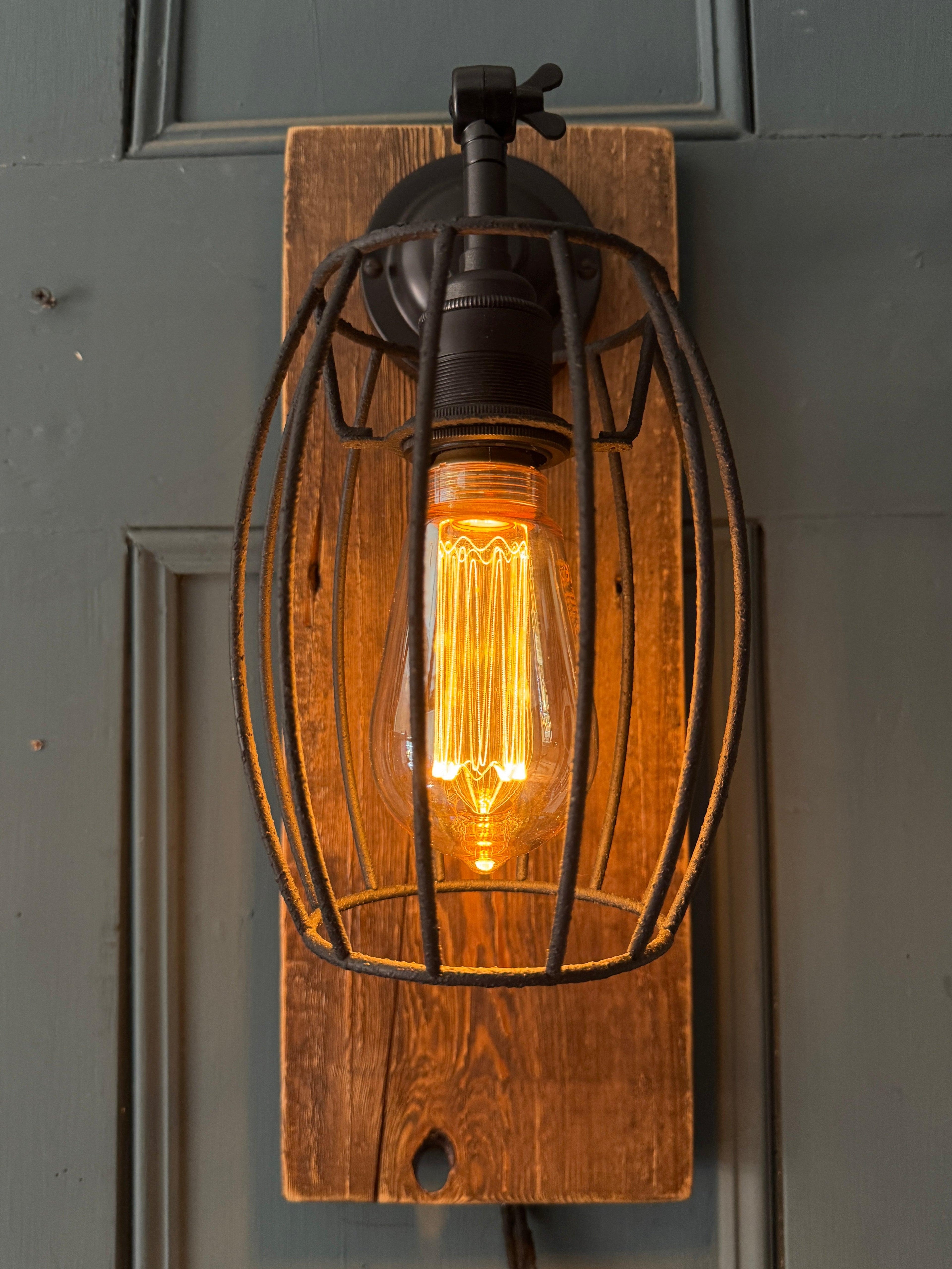 Caged Wall Light Sconce