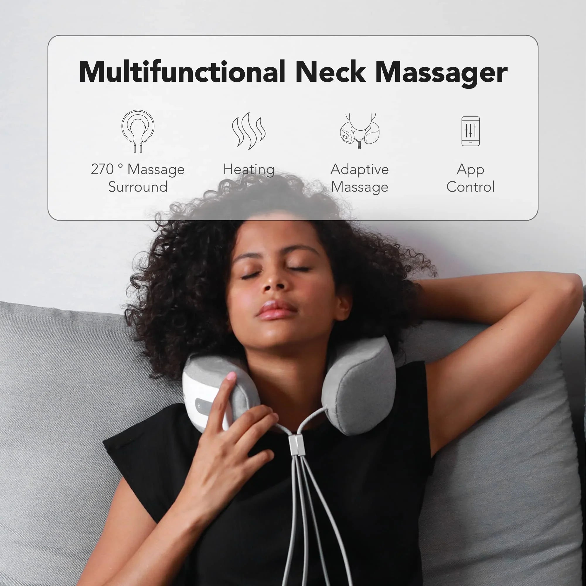 Breo iNeck 3 Pro Smart Neck Massage Pillow – Ergonomic 270° Comfort Cushion with Heat & App Control