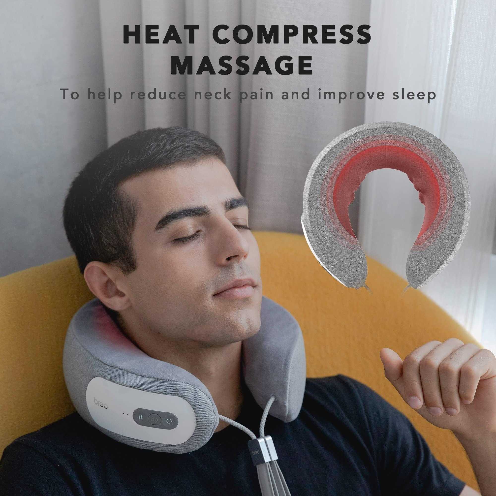 Breo iNeck 3 Pro Smart Neck Massage Pillow – Ergonomic 270° Comfort Cushion with Heat & App Control