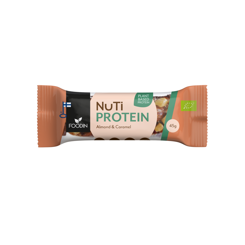 12 x Foodin NUTI Protein Almond & Caramel - 45g