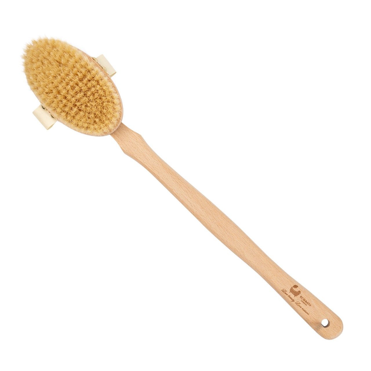 Eco Bath Natural Bristle Body Brush Detachable with Soft Bristles