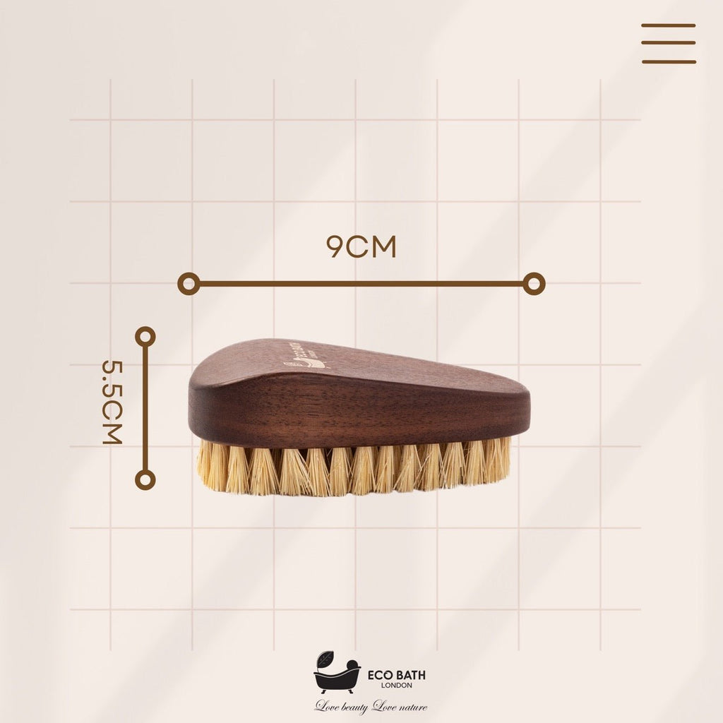 Eco Bath Natural Sisal Walnut Wood Nail Brush - Luxurious Design