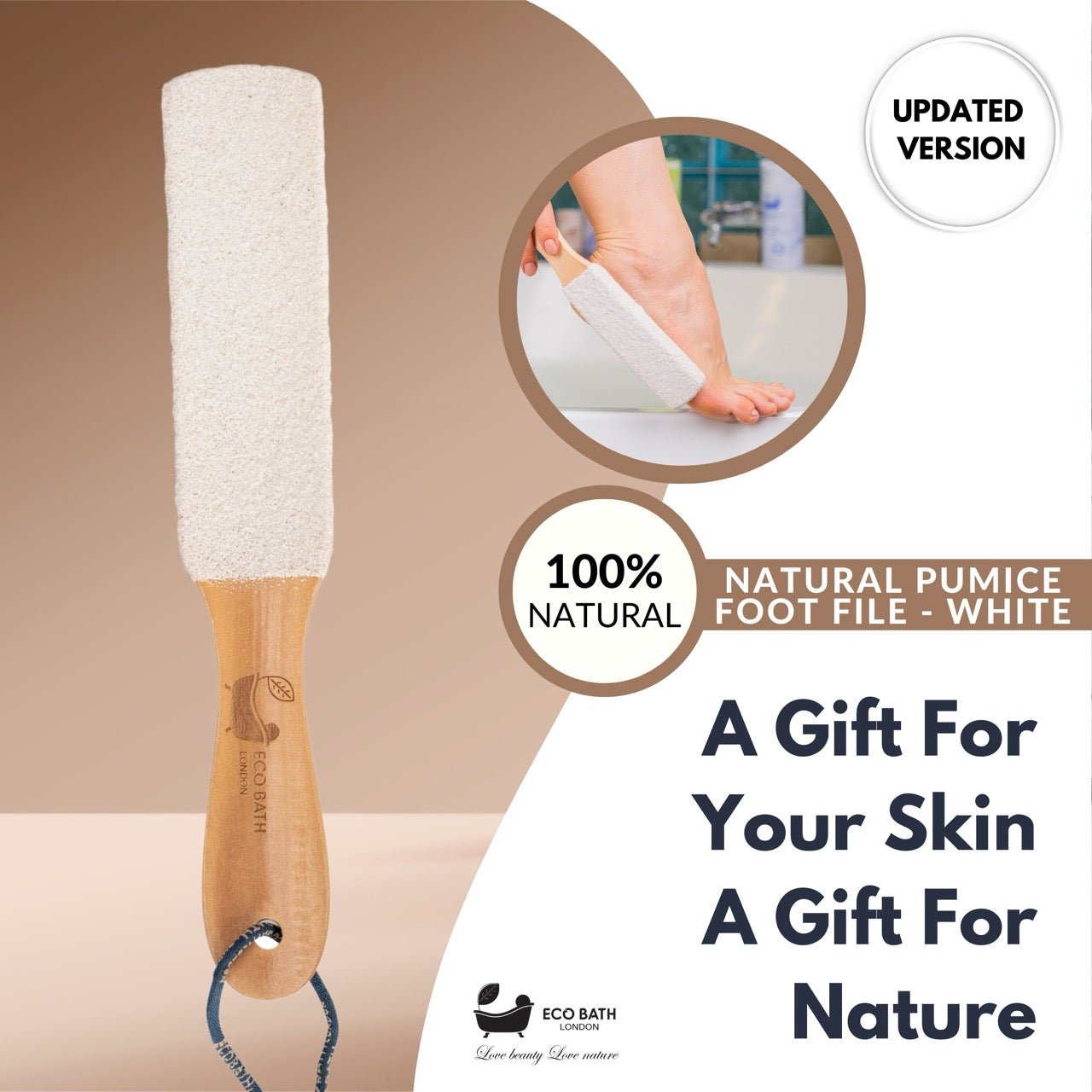 Natural Pumice Foot File - White