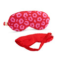 Cloud Padded Satin Sleep Mask - Red Leopard Print