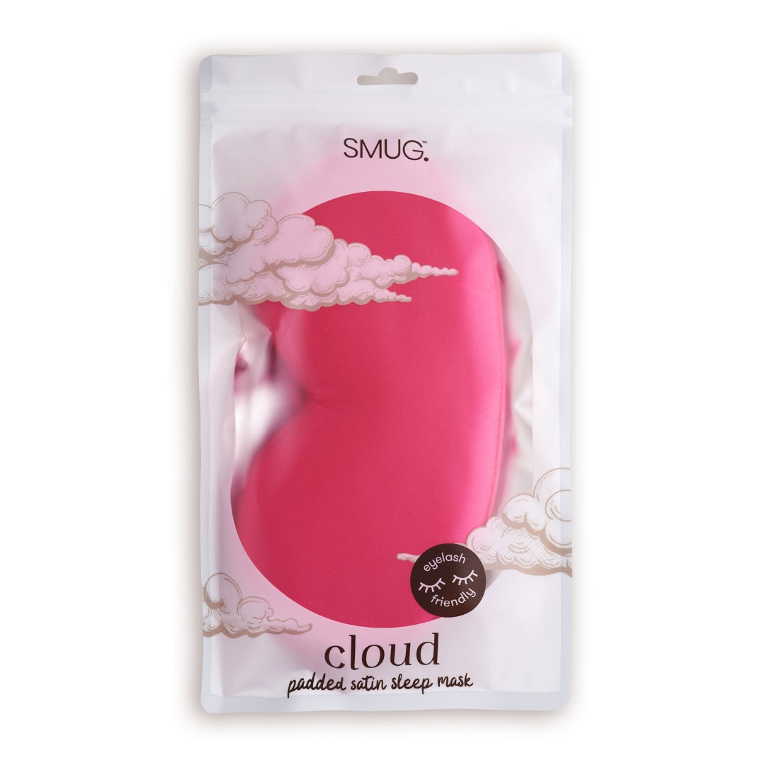 Cloud Padded Satin Sleep Mask - Scarlett