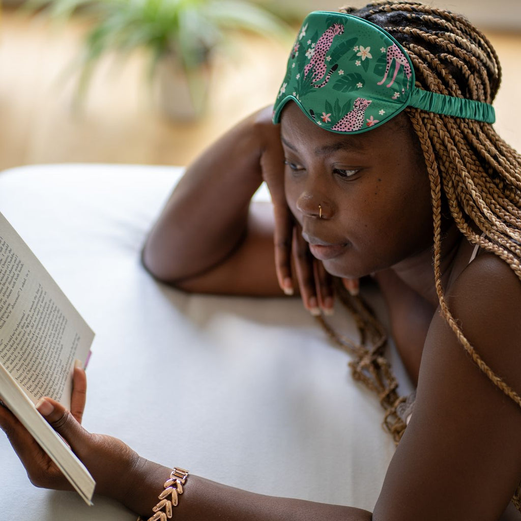 Satin Sleep Mask - Cheetah Print