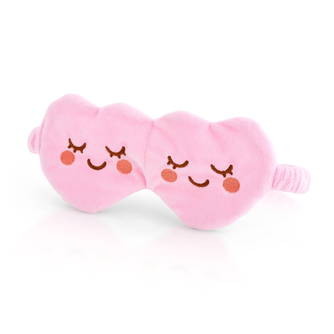 Novelty Plush Sleep Mask - Pink Hearts