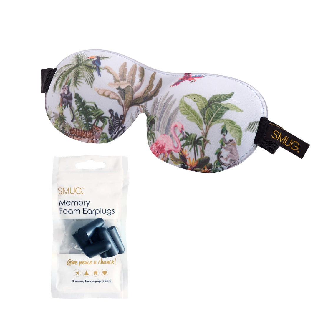 Contoured 3D Blackout Sleep Mask - Jungle Print