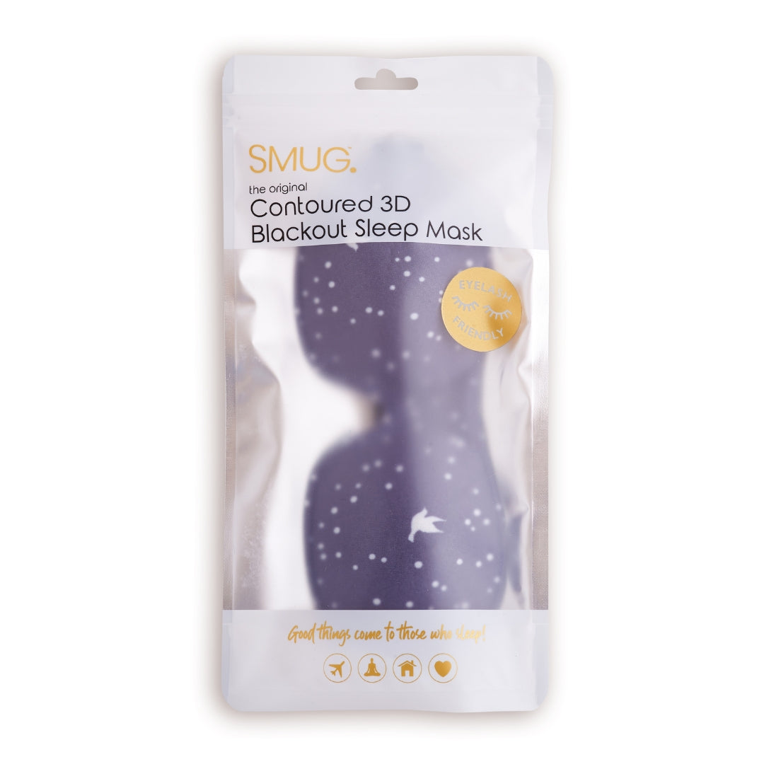 Contoured 3D Blackout Sleep Mask - Night Sky Print