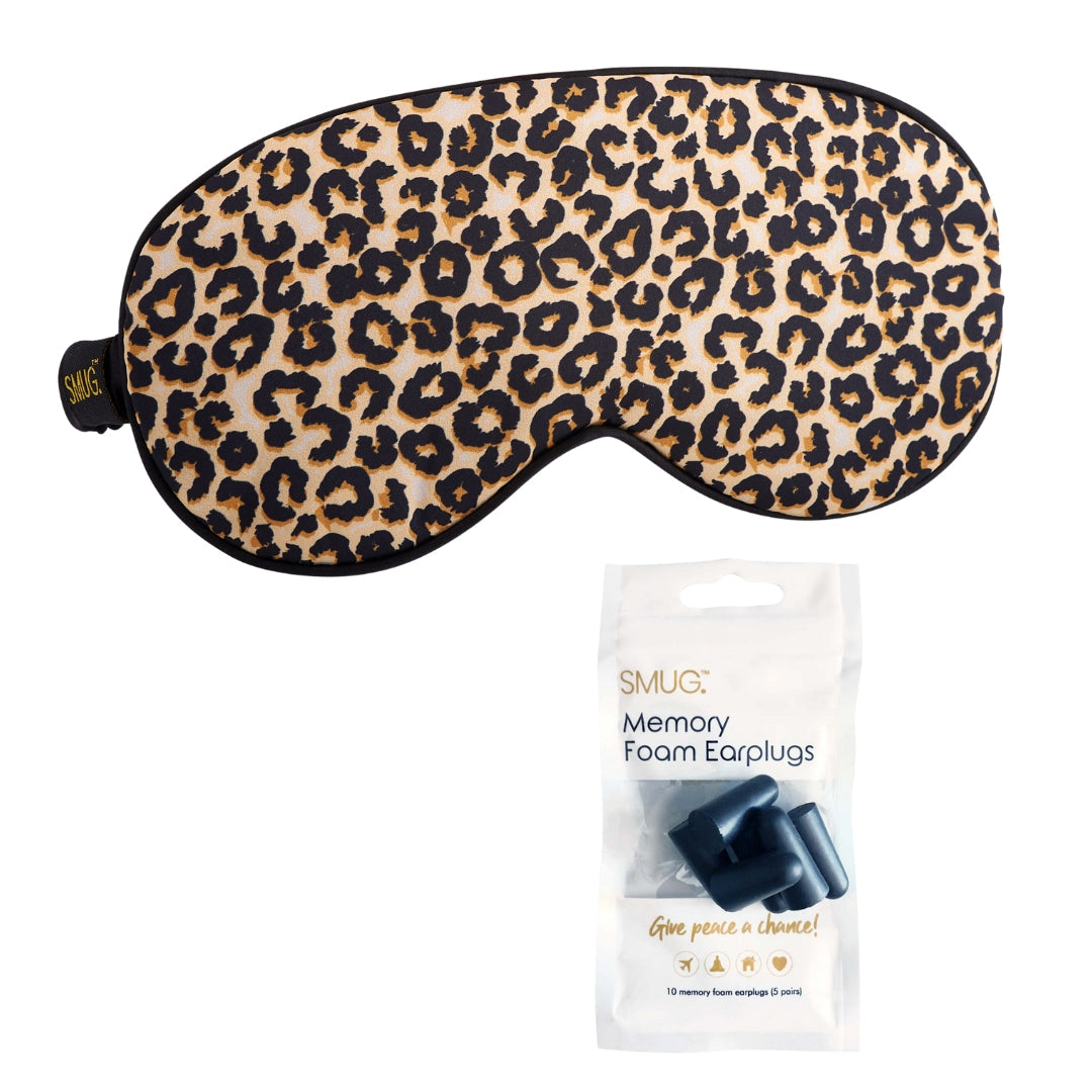 Satin Sleep Mask - Leopard Print
