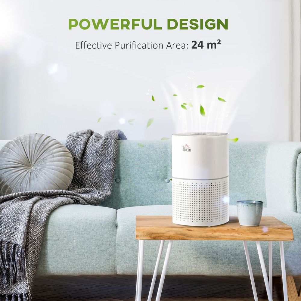Premium 3-Stage Air Purifier for Bedroom - Filters Dust, Allergens, & Smoke