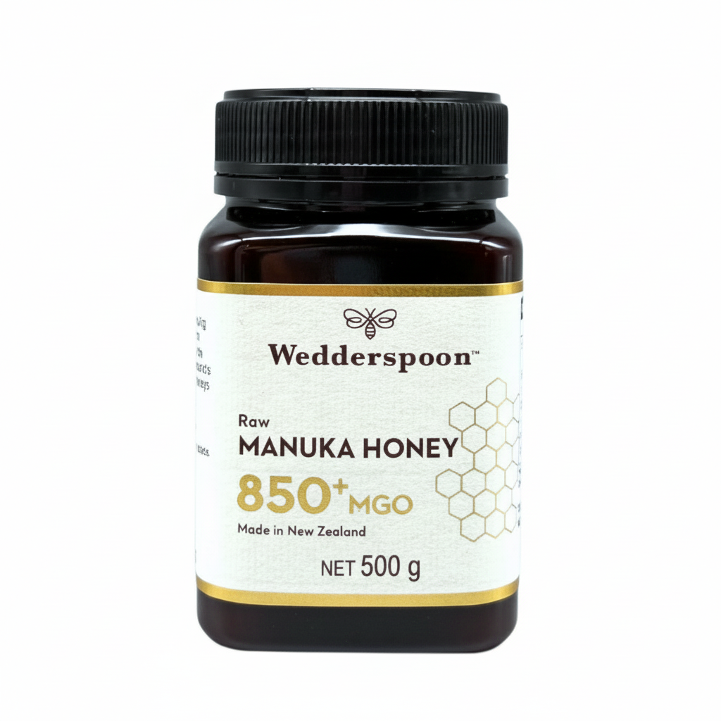 Wedderspoon Raw Manuka Honey 850 MGO (500g) - Pure New Zealand