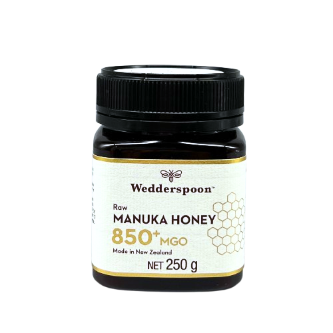 Wedderspoon Raw Manuka Honey 850 MGO (250g) - Unpasteurised High Potency